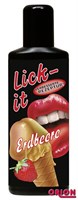 Съедобная смазка Lick It со вкусом земляники - 50 мл. - фото 46931