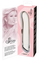 Белоснежный вибратор Smile Easy из силикона - 22 см. - фото 265664