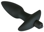 Чёрная анальная вибровтулка с 5 скоростями - 15 см. - фото 1317531