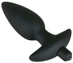 Чёрная анальная вибровтулка Black Velvet с 5 скоростями - 17 см. - фото 1317536