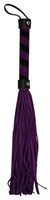 Фиолетовая замшевая плётка Bad Kitty Lila - 38 см. - фото 142365