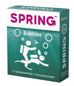 Презервативы SPRING BUBBLES с пупырышками - 3 шт. - фото 312907