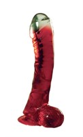 Красный фаллоимитатор на присоске LAZY BUTTCOCK  - 17 см. - фото 74335