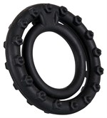 Чёрное кольцо для пениса Steely Cockring - фото 74343