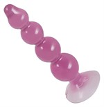 Фиолетовый анальный стимулятор-ёлочка Anal Beads - 13 см. - фото 142473