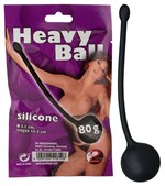 Чёрный вагинальный шарик Heavy Ball - фото 74358