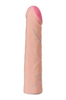 Телесный страпон Harness с вагинальной пробкой - 19,5 см. - фото 1334734