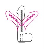 Телесный страпон Harness с вагинальной пробкой - 19,5 см. - фото 1324734