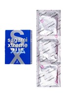Розовые презервативы Sagami Xtreme Feel Fit 3D - 3 шт. - фото 1357290