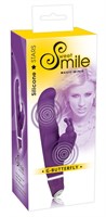 Фиолетовый вибростимулятор G-точки Smile G-Butterfly Vibrator с клиторальной бабочкой -  15,5 см. - фото 142521