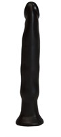 Чёрный анальный фаллоимитатор без мошонки - 14 см. - фото 142693