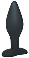 Чёрный анальный стимулятор Silicone Butt Plug Large - 12 см. - фото 1390680