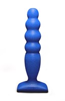 Синий анальный стимулятор Large Bubble Plug - 14,5 см. - фото 313074