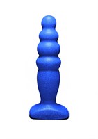 Синий анальный стимулятор Small Bubble Plug - 11 см. - фото 142742