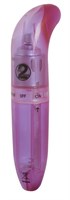 Фиолетовый вибратор для стимуляции G -spot - 12 см.  - фото 142894