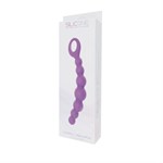 Фиолетовая анальная цепочка CATERPILL-ASS SILICONE PURPLE - 19,5 см. - фото 142919