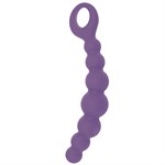 Фиолетовая анальная цепочка CATERPILL-ASS SILICONE PURPLE - 19,5 см. - фото 142918