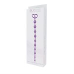 Фиолетовая анальная цепочка с 10 звеньями ANAL JUGGLING BALL SILICONE - 33,6 см. - фото 142927