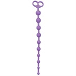 Фиолетовая анальная цепочка с 10 звеньями ANAL JUGGLING BALL SILICONE - 33,6 см. - фото 142926