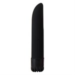 Классический чёрный вибратор со скошенным кончиком CLASSIC VIBE BLACK SMALL - 14 см. - фото 247429