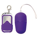 Фиолетовое  виброяичко с пультом ДУ VIBRATING EGG PLEASURE SHIVER MEDIUM  - фото 247471