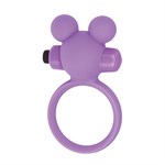 Фиолетовое эрекционное виброкольцо TEDDY COCKRING SILICONE - фото 221905