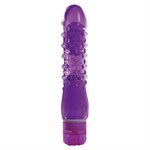 Фиолетовый вибратор-фаллос с пупырышками VIBRATOR JAMMY JELLY LUXURY - 15,9 см. - фото 247531