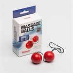 Красные массажные вагинальные шарики - фото 142999