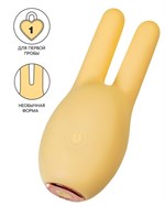Желтый клиторальный стимулятор с ушками Mr. Bunny - фото 478736