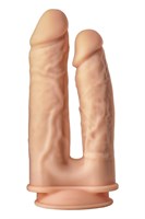 Телесный анально-вагинальный фаллоимитатор Double Penetrator - 19,5 см. - фото 1376784