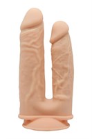 Телесный анально-вагинальный фаллоимитатор Double Penetrator - 19,5 см. - фото 1376779