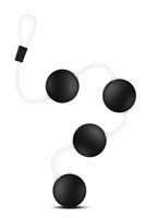 Черные анальные шарики Pleasure Balls - 38,1 см. - фото 1377085