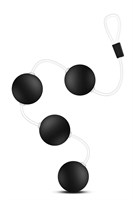Черные анальные шарики Pleasure Balls - 38,1 см. - фото 1377084