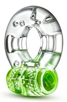 Зеленое эрекционное виброкольцо Arouser Vibrating C-Ring - фото 308058