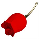 Красный клиторальный вибромассажёр Rose Lover - фото 479349