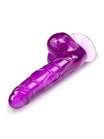 Фиолетовый фаллоимитатор-реалистик на присоске - 17 см. - фото 1377275