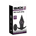 Черная анальная вибропробка RC Butt Plug - 9,6 см. - фото 1377812