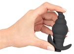Черная анальная вибропробка RC Butt Plug - 9,6 см. - фото 1377816