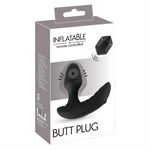 Черный вибростимулятор простаты Butt Plug с функцией расширения - 10,7 см. - фото 1377835