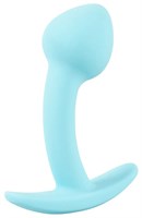 Голубая анальная втулка Mini Butt Plug - 7,1 см. - фото 1377913