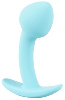 Голубая анальная втулка Mini Butt Plug - 7,1 см. - фото 1377914