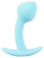 Голубая анальная втулка Mini Butt Plug - 7,1 см. - фото 1377911