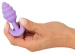Фиолетовая анальная втулка Mini Butt Plug - 7,5 см. - фото 1377925