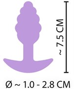 Фиолетовая анальная втулка Mini Butt Plug - 7,5 см. - фото 1377927