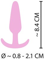 Розовая анальная втулка Mini Butt Plug - 8,4 см. - фото 1377935
