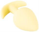 Жёлтая анальная втулка Mini Butt Plug - 6 см. - фото 1378035