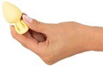 Жёлтая анальная втулка Mini Butt Plug - 6 см. - фото 1378036
