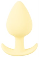 Жёлтая анальная втулка Mini Butt Plug - 6 см. - фото 480175
