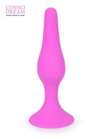 Розовая анальная втулка с ограничителем - 10 см. - фото 1378439