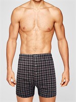 Мужские трусы-боксеры свободного кроя в клеточку 317665